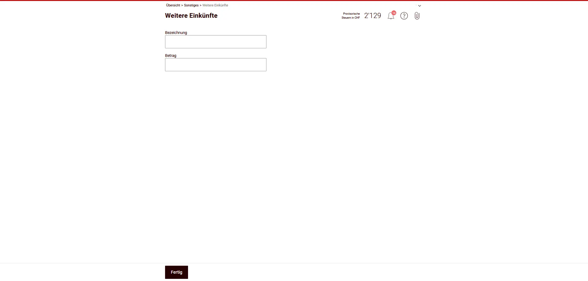 Saisie d'autres revenus avec désignation et montant