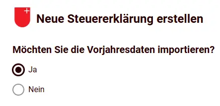 Prompt to import previous year data