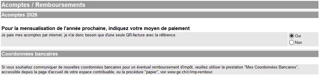 Wähle deine Zahlungsmethode, um die Steuern im Kanton Genf zu bezahlen