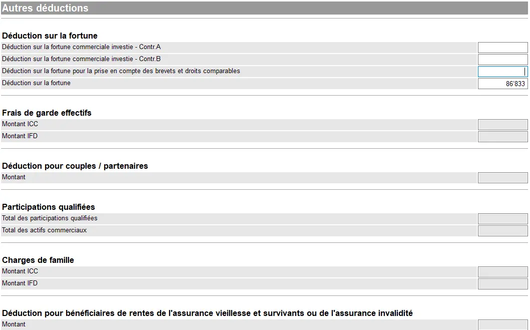 Zusammenfassung der Abzüge und Option, deine Steuern zu senken, wenn dein Vermögen einen bestimmten Betrag erreicht