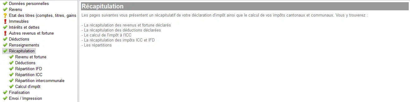 Zusammenfassung deiner Schweizer Steuererklärung für den Kanton Genf