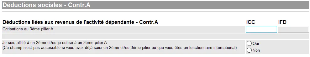 Sozialabzüge in GeTax mit Erfassung der Säule 3a Beiträge für Steuerzahler A